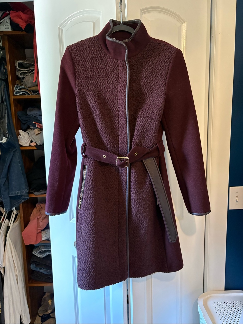 Elegant Plum Vince Camuto Dress Coat